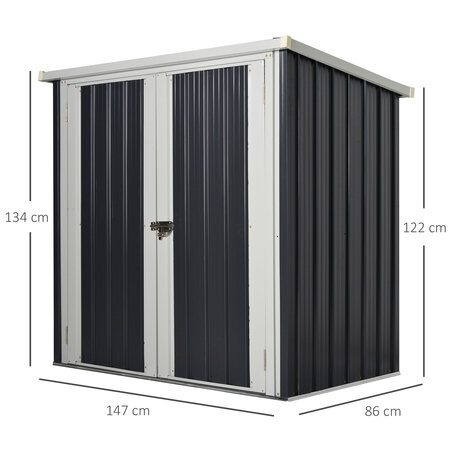 Abri de jardin – 1.26 m2 – 2 portes 2