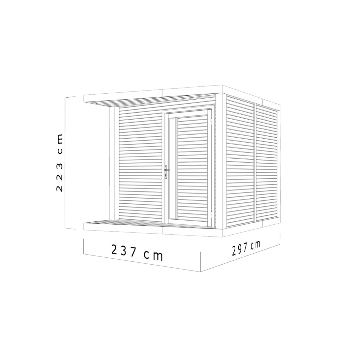 Abri de jardin NERIS – Design contemporain 237x297cm 2
